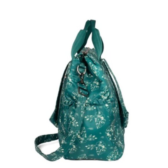 Lug Kerstin Lindquist Baby Yacht Carry-All Zip-Top Tote Aloha Outline Teal Green - Picture 3 of 13